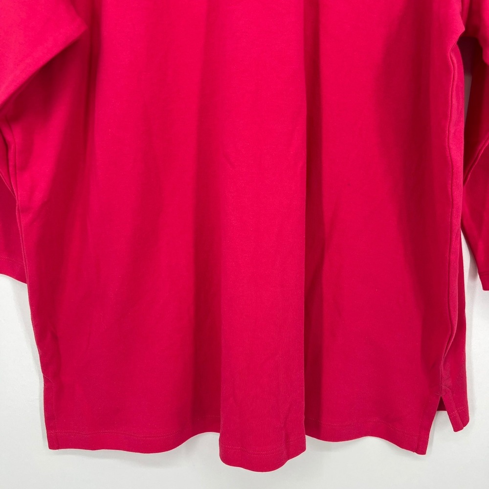 Orvis Classic Collection Women XL Red 3/4 Sleeve Notch Neck Knit Top 1753862 NEW - Picture 12 of 13